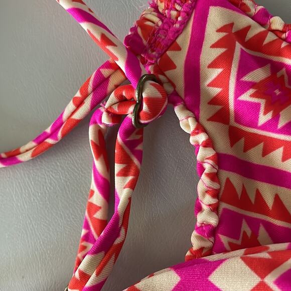 Tori Praver x Target Seafoam Textured 2-piece Swimsuit Geometric Pink Print NEW - Picture 9 of 13